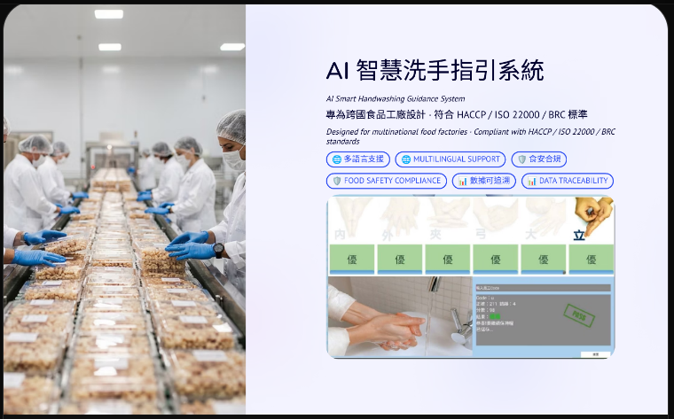 食品製造業 AI 智慧洗手